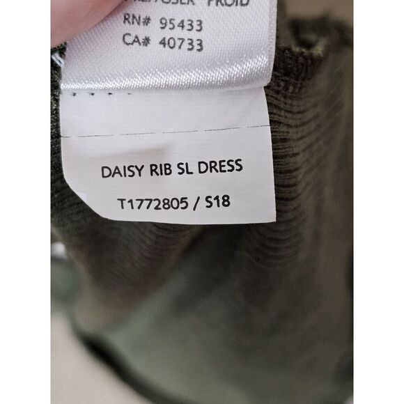 Toad & Co Dress Womens Small Daisy Ribbed Green A Line Sleeveless Boho Outdoor - Picture 5 of 7